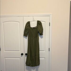 INC Olive Green Maxi Dress